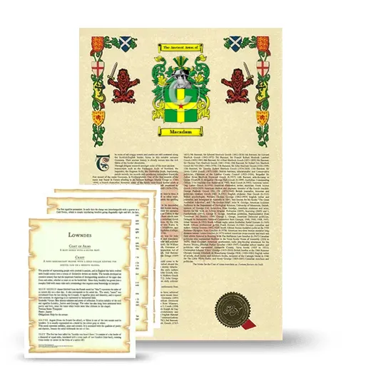 Macadam Armorial History and Symbolism package