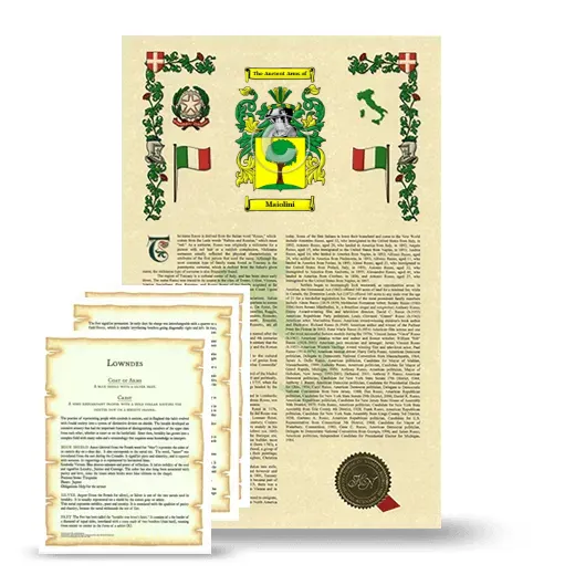 Maiolini Armorial History and Symbolism package