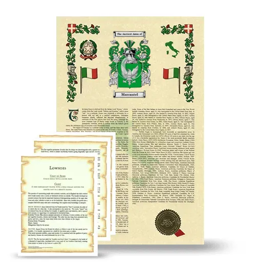 Marcantel Armorial History and Symbolism package