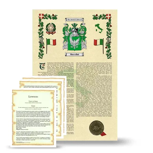 Marcolini Armorial History and Symbolism package