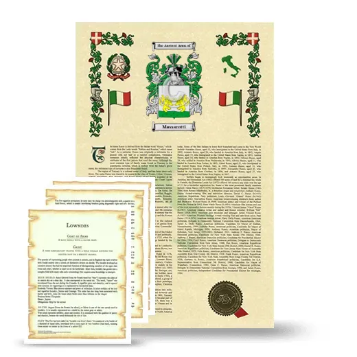 Massarotti Armorial History and Symbolism package