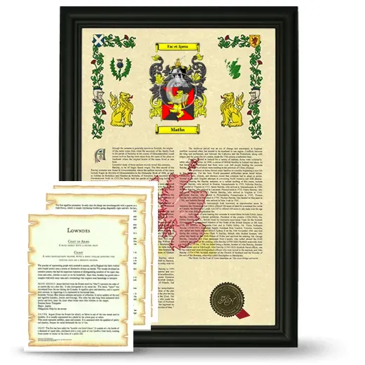 Maths Framed Armorial History and Symbolism - Black