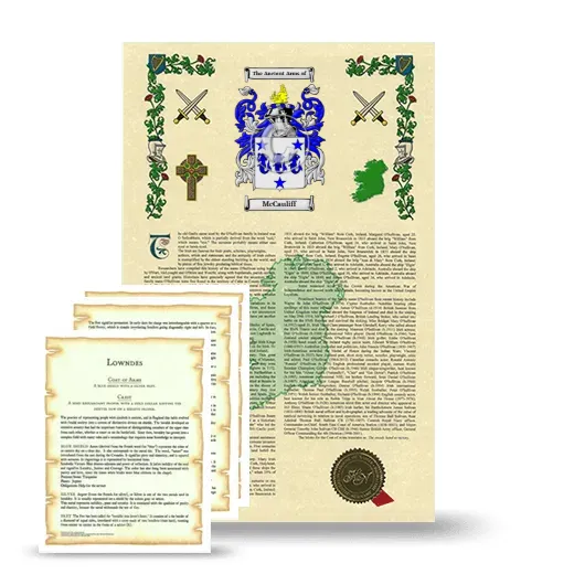 McCauliff Armorial History and Symbolism package