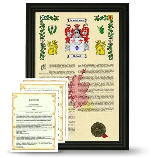 McCaull Framed Armorial History and Symbolism - Black