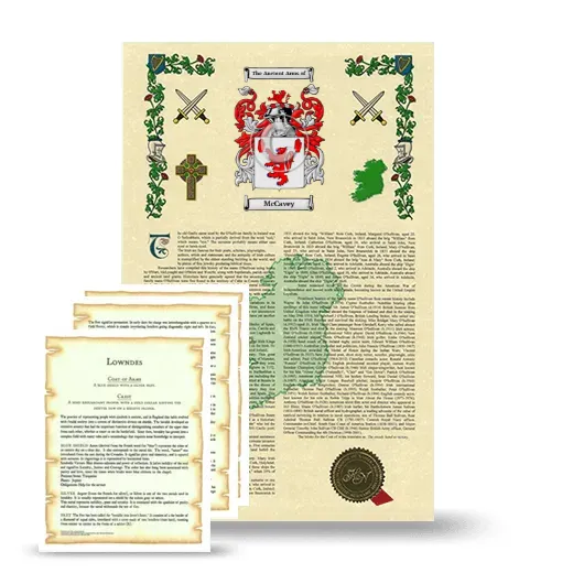McCavey Armorial History and Symbolism package
