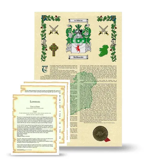 McDeavitt Armorial History and Symbolism package
