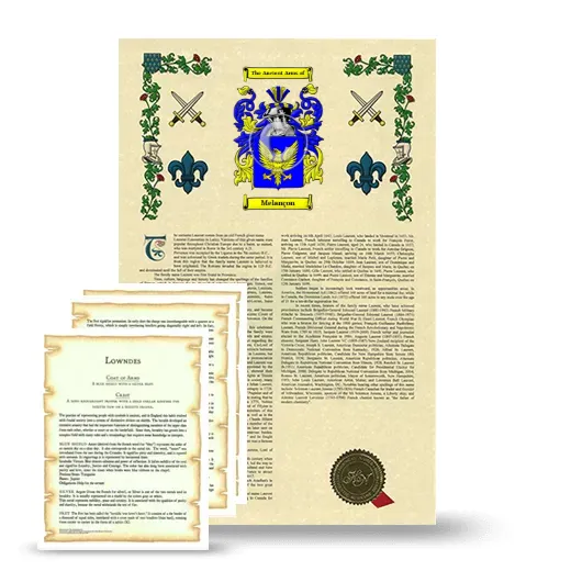 Melançon Armorial History and Symbolism package