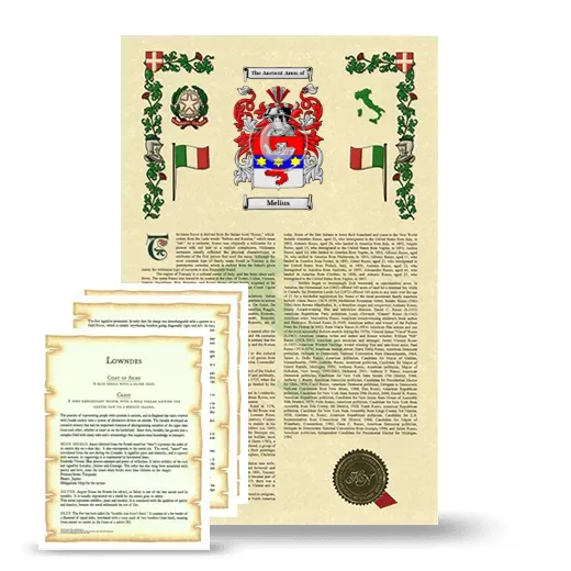 Melius Armorial History and Symbolism package