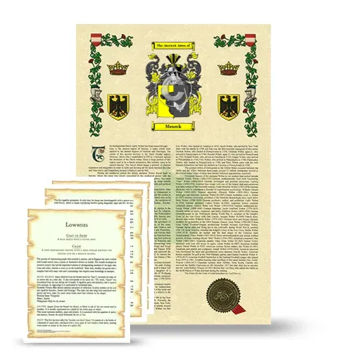 Meseck Armorial History and Symbolism package