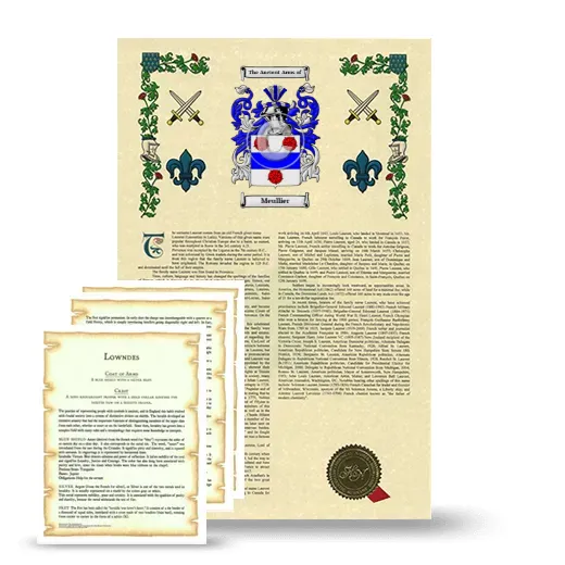 Meullier Armorial History and Symbolism package