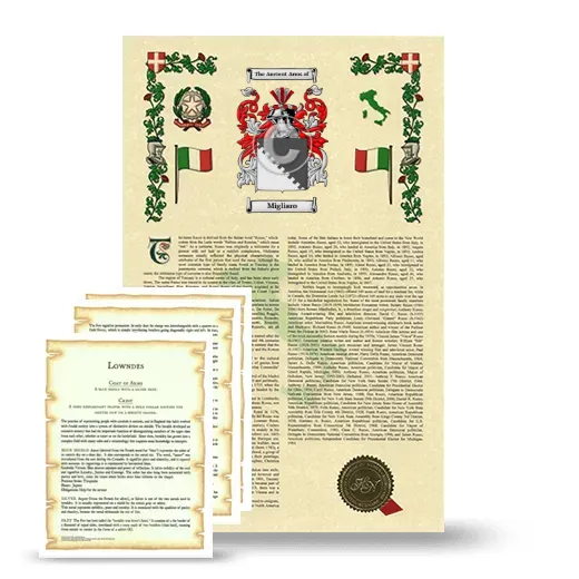 Migliaro Armorial History and Symbolism package