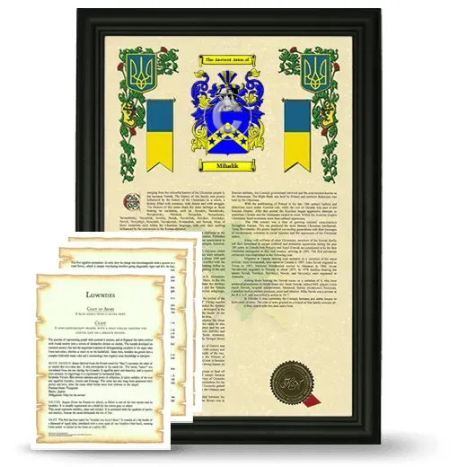 Mihalik Framed Armorial History and Symbolism - Black