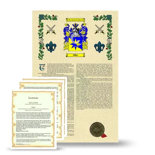 Milot Armorial History and Symbolism package
