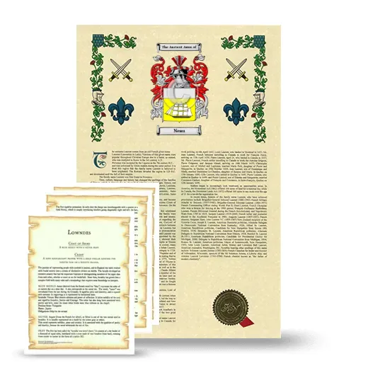 Neau Armorial History and Symbolism package