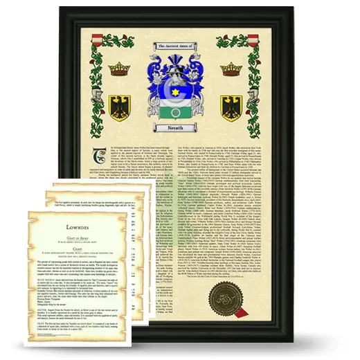 Nerath Framed Armorial History and Symbolism - Black