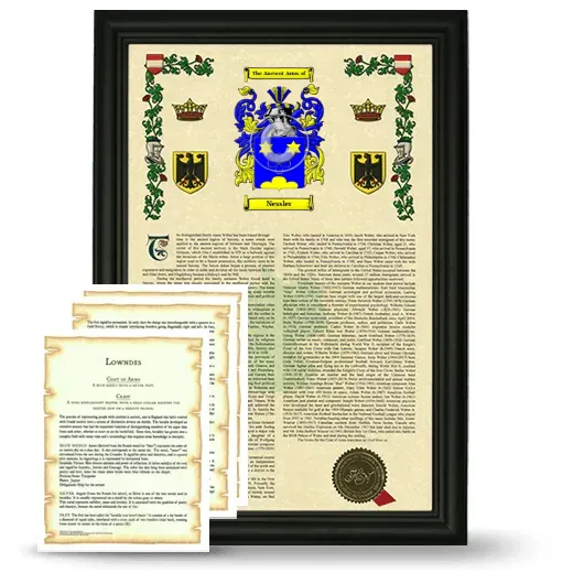 Nessler Framed Armorial History and Symbolism - Black