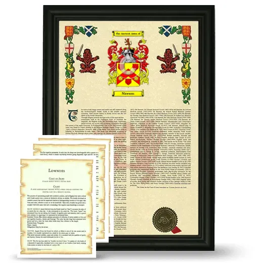 Niceson Framed Armorial History and Symbolism - Black