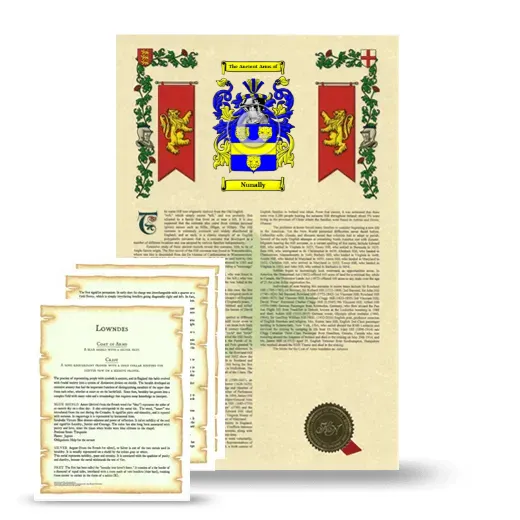 Nunally Armorial History and Symbolism package