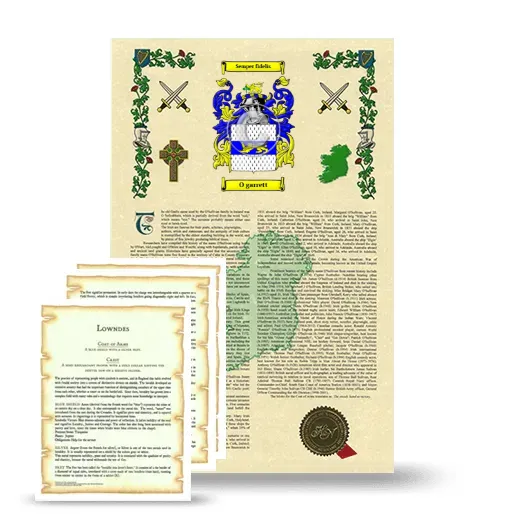 O garrett Armorial History and Symbolism package