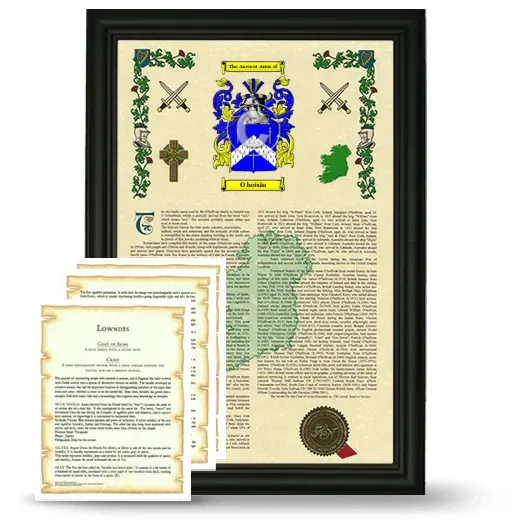 O hoisin Framed Armorial History and Symbolism - Black