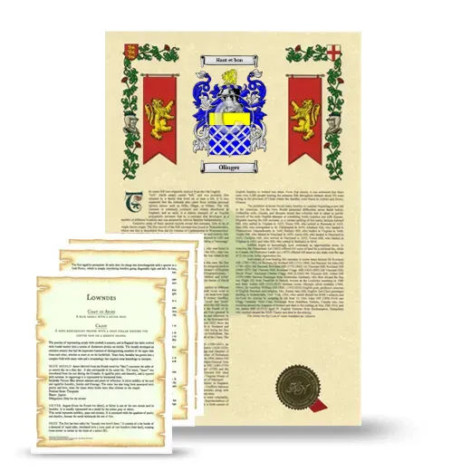 Olinger Armorial History and Symbolism package