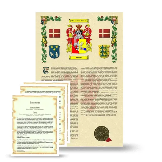Olsén Armorial History and Symbolism package