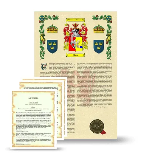 Olsen Armorial History and Symbolism package