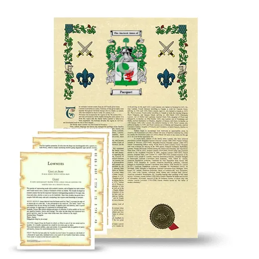 Pacquet Armorial History and Symbolism package