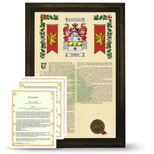 Paddock Framed Armorial History and Symbolism - Brown