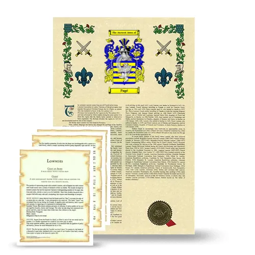 Pagé Armorial History and Symbolism package