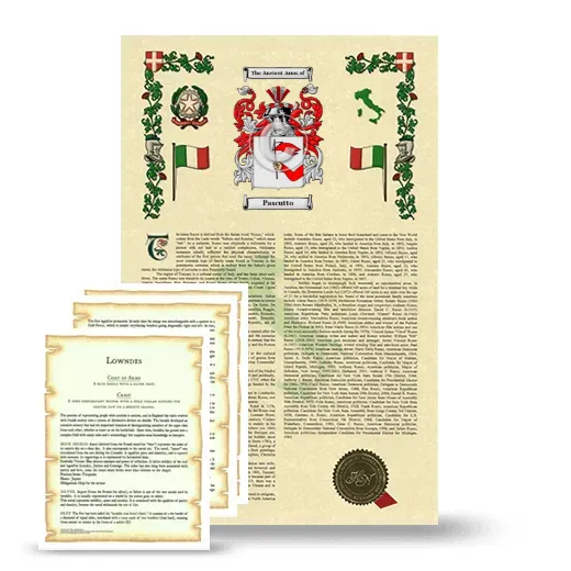 Pascutto Armorial History and Symbolism package