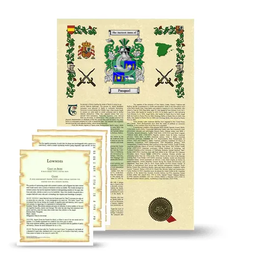 Pasqual Armorial History and Symbolism package