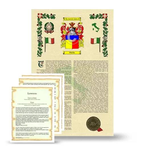 Pattis Armorial History and Symbolism package