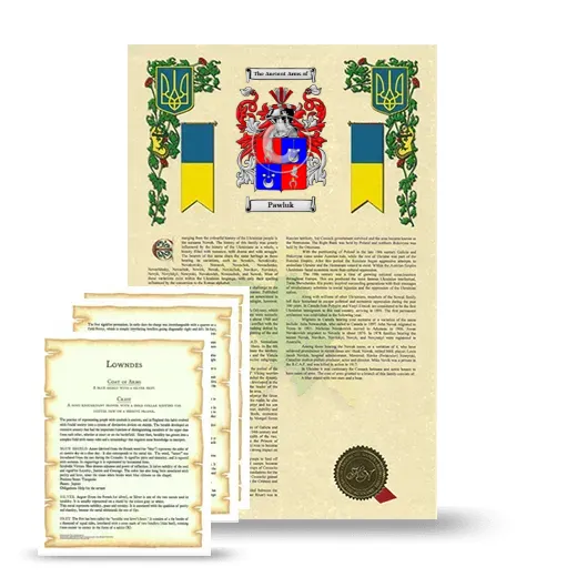 Pawluk Armorial History and Symbolism package