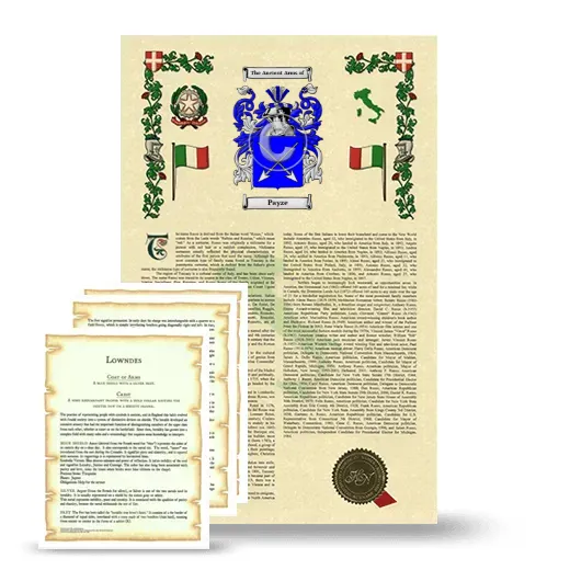 Payze Armorial History and Symbolism package