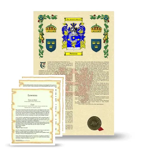 Petterso Armorial History and Symbolism package