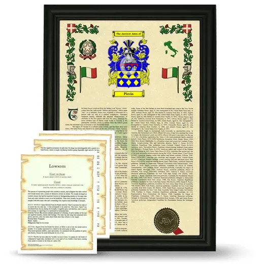 Piccin Framed Armorial History and Symbolism - Black