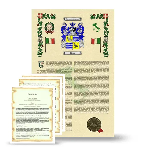 Picini Armorial History and Symbolism package