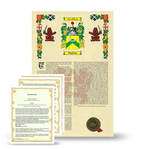 Pingleton Armorial History and Symbolism package