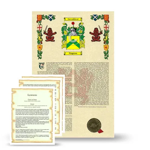Pingston Armorial History and Symbolism package