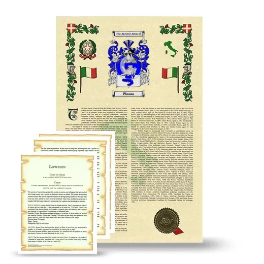 Pizana Armorial History and Symbolism package