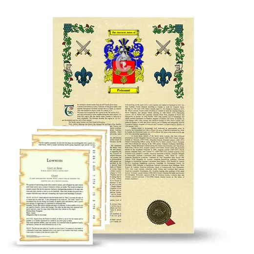 Poissant Armorial History and Symbolism package