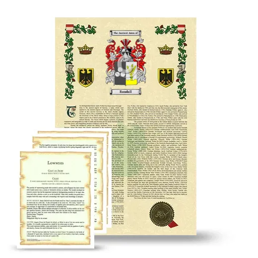 Randall Armorial History and Symbolism package
