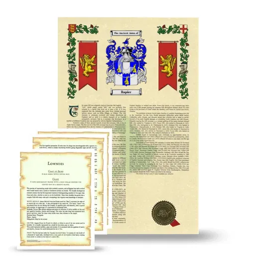 Rapier Armorial History and Symbolism package