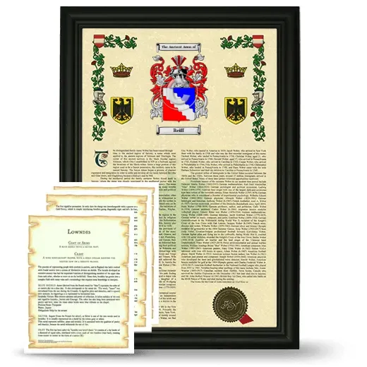 Reiff Framed Armorial History and Symbolism - Black