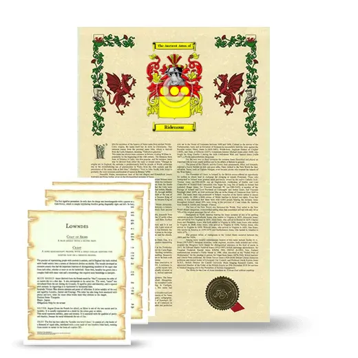 Ridenour Armorial History and Symbolism package