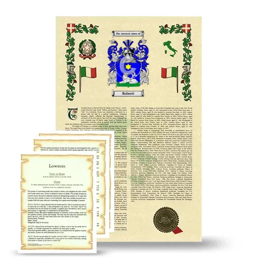 Roberti Armorial History and Symbolism package