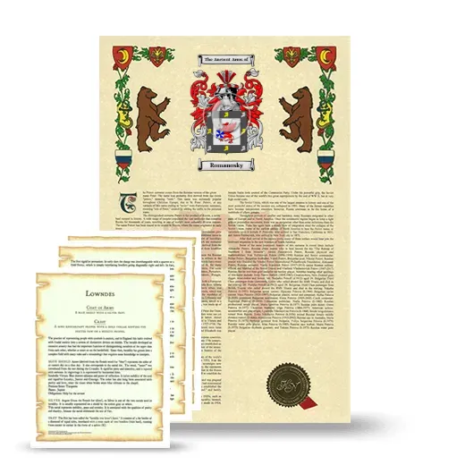 Romanosky Armorial History and Symbolism package