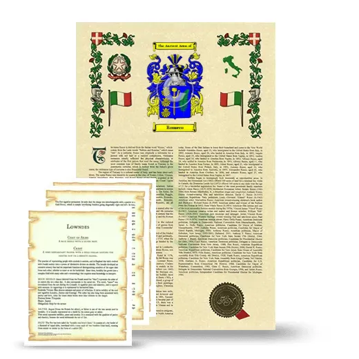 Romero Armorial History and Symbolism package