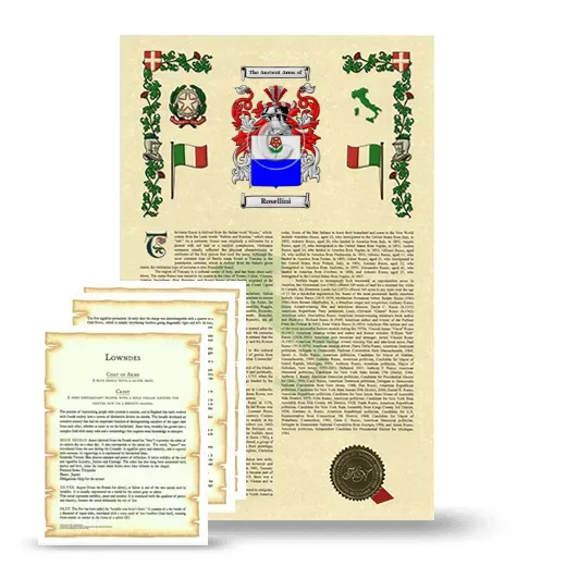 Rosellini Armorial History and Symbolism package